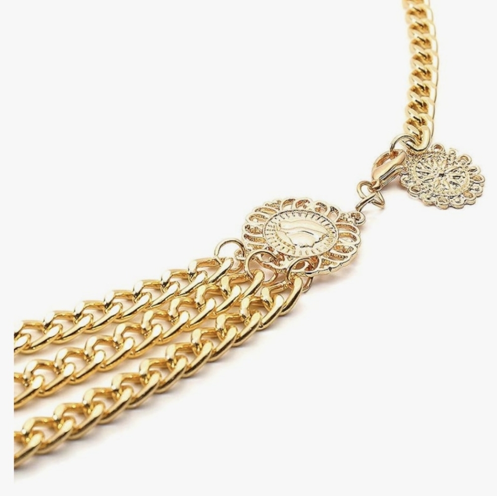Amazon Womens Gold Chain Belt 35" Max NWOT - Picture 4 of 4